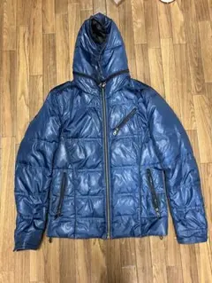 HIDEAWAYS NICOLE フード付きダウンジャケット サイズ50ネイビー