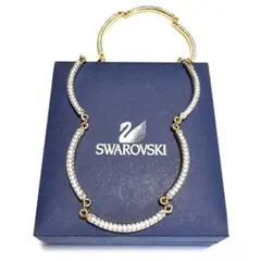 SWAROVSKI スワロフスキー ウェーブネックレス ゴールドクリスタルパヴェのサムネイル