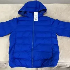 UNIQLO ユニクロ キッズ ダウン風パーカ 150 青 ウォッシャブル