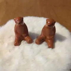 クマの陶器製箸置き2個セット