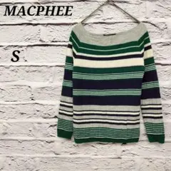 R4703 マカフィー 【S】 ボートネックボーダーニット ウール