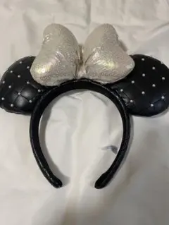 ディズニー カチューシャ ミニー　黒いキルティング