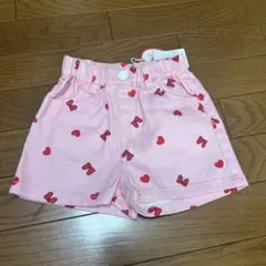 【新品・未使用】ミニーマウス ハート柄 半ズボン 90cm