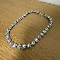 シルバー テニスチェーン ネックレス 12mm 45cm 重厚感