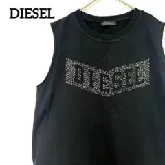 DIESEL メンズ タンクトップ ノースリーブ カットソー スウェット L