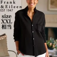 希少品 フランク＆アイリーン スキッパー スウェットシャツ 黒 ブラック USA