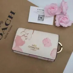 COACH　コーチ　キーケース　フローラルプリント　新品　正規品