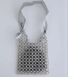 【美品】atlo パーティーバッグ　ハンドバッグ　グレー