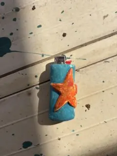 ヒトデ蔓延るライターケース　ラインストーン付き ハンドメイド