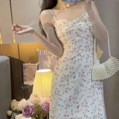 ワンピース キャミワンピ 花柄 フレンチガーリー フェミニン 韓国 GRL