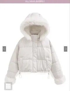 フード付きファー付きダウンジャケット