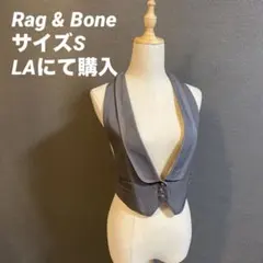 【Rag&Bone】ショールカラー ベスト グレー アメリカ製　コットン100%のサムネイル
