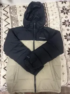 Columbia フード付きダウンジャケット 黒/ベージュ　最終値下げ