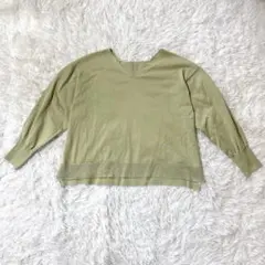 【Te chichi テチチ】トップス(F)オリーブグリーン Vネック