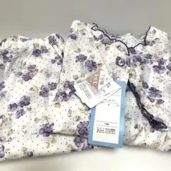 新品　花柄 パジャマ 上下セット L