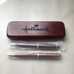 Hallmark ボールペン 2本セット 木製ケース付き