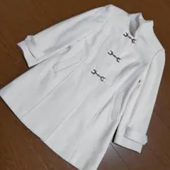 美品 スタンドカラーコート ジャケット　アルパカ混ウール素材