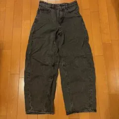 GU バレルレッグジーンズ ブラック Sサイズ