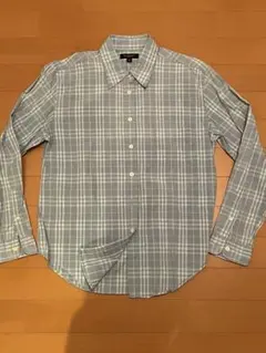 【美品】Burberry London 長袖シャツ M 青系チェック