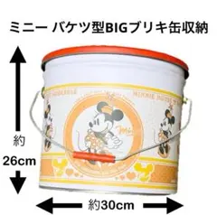 匿名配送 レトロミニー蓋付バケツ型ビッグ収納缶 ブリキ缶 赤 新生活 小物入れ