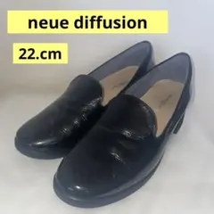 【美品】neue diffusion ブラックエナメルシューズ　22cm 日本製のサムネイル