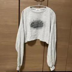 WEGO グレー クロップドスウェット