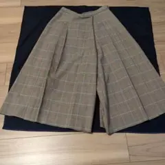 anySiS グレンチェック タックキュロットパンツ ワイド Mサイズ きれいめ