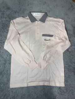 美品 グリーンクラブ ライカ製 長袖ポロシャツ 綿100% ゴルフウェア レトロ