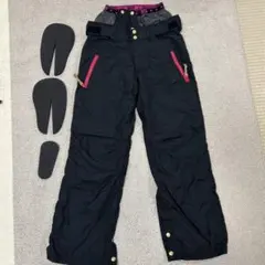 スノーボードウェア 女性用 S 黒 ピンクアクセント