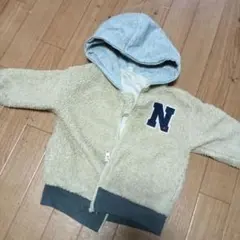 フリース フード付きジャケット N刺繍