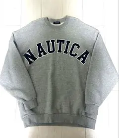 NAUTICA グレー クルーネック スウェット