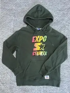 STARTER ダークグリーン パーカー L