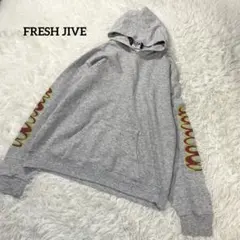 【美品】　パーカー　グレー　無地　カジュアル　ゆったり　2206