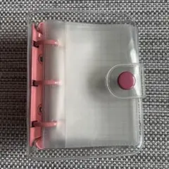 3穴リング ミニバインダー コーラルピンク