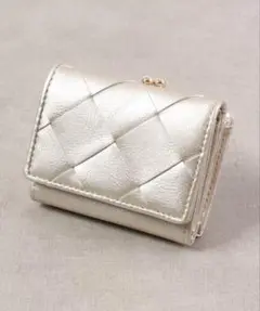 ◾︎未使用品◾︎ Pisoraro／メッシュがま口ミニ財布 シルバー 三つ折り財布