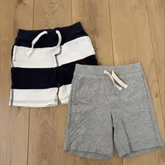 GAP グレーショートパンツとストライプパンツセット　90㎝