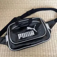 PUMA エナメル ウエストポーチ ブラックのサムネイル