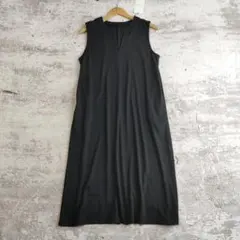 未使用/LE SOUK/ポンチジャンパースカート ワンピース/黒のサムネイル