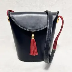 ヴァレンティノ オーランディ バケツ型 ショルダーバッグ タッセル ネイビー