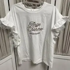 辻希美Ange Charme☆チュールフリル袖Tシャツ☆Ｌサイズ☆【新品】白☆のサムネイル