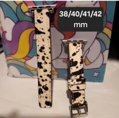 レザー製スポット柄バンド 38/40/41/42 mmファーレザー