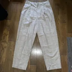 GU チェック柄 ハイウエストパンツ