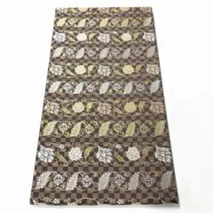 d*7様 PM14 中国刺繡 汕頭繡 金箔全通袋帯 格子機何華文様 金糸 逸品