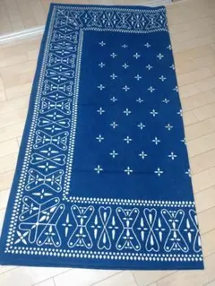 バンダナ柄 ラグ カーペット ブルーのサムネイル