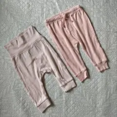 H＆M オーガニックコットン ジョガー 2枚set 2-4M