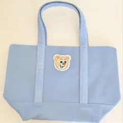 FEILER LOVERARYオールドテディワッペントートバッグ ライトブルー大