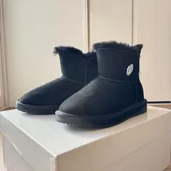 【UGG】ムートンブーツ スワロフスキー ブラック EU35 21cm