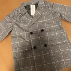 新品タグ付き　チェック柄ダブルブレストジャケット95