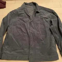 GU オーバサイズシャツジャケット青灰色　サイズXL 未使用自宅保管品