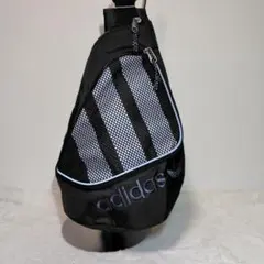 【未使用品タグ付】adidas スリングバッグ ボディバック ブラック メッシュ